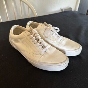 Vans White Canvas Skate Sneakers